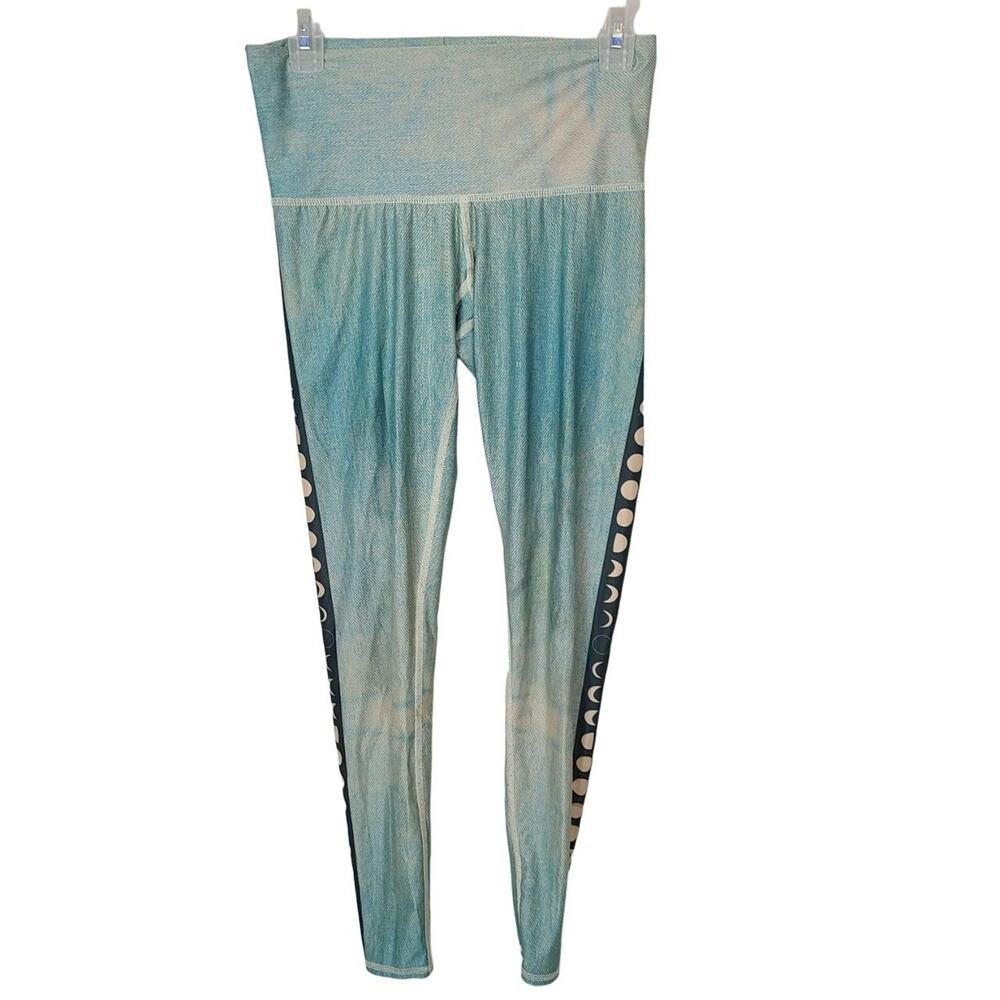 Teeki Womens Moon Hot Yoga Pants Leggings S Gym 4-Way Stretch Pull On High Waist - Picture 2 of 8